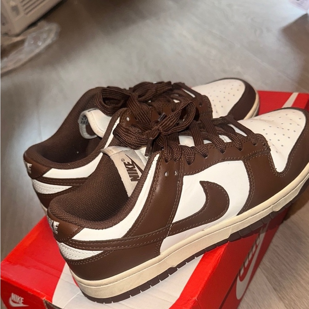 Nike Men's Brown and White Sneakers